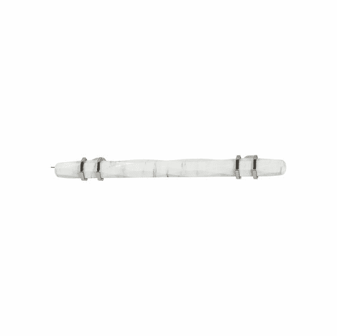 Hafele Handle, Zinc, Marbleized white/polished nickel, 160 mm CTC, Item# 133.53.103, 13353103, 133-53-103