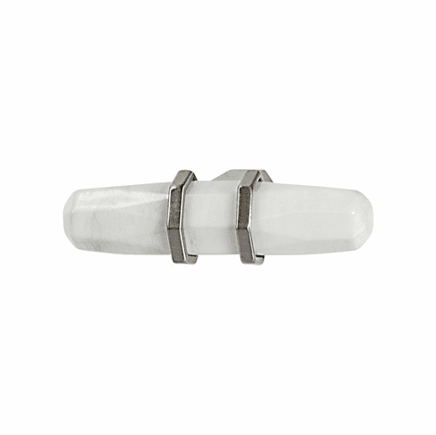 Hafele Knob, Zinc, Amerock Carrione Collection, Marbleized white/satin nickel, Item# 133.53.104, 13353104, 133-53-104