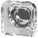 Hafele Knob, Aluminum & Synthetic Crystal, 35 x 35 mm, Amerock Glacio Collection, black bronzed & clear, Item# 133.53.126, 13353126, 133-53-126