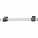 Hafele Handle, Zinc Alloy & Acrylic, Glacio Collection, Gunmetal & clear, 128 mm CTC, Item# 133.53.133, 13353133, 133-53-133