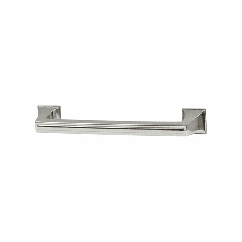 Hafele Handle, Zinc, Amerock Mulholland™ Collection, polished nickel, 160 mm CTC, Item# 133.53.193, 13353193, 133-53-193