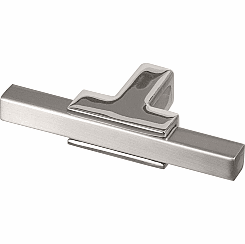 Hafele T-Knob, Zinc, Amerock Urbanite™ Collection, satin nickel / polished chrome, Item# 133.53.551, 13353551, 133-53-551