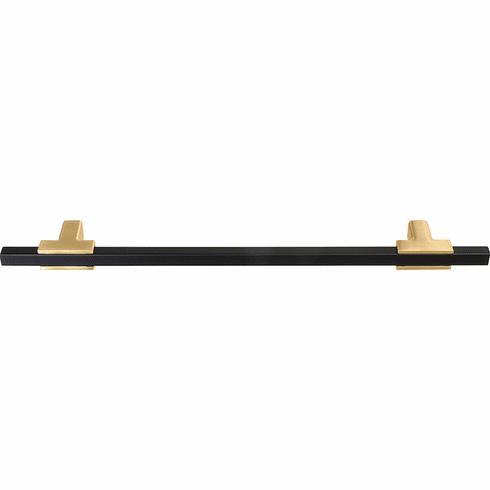 Hafele Zinc, Amerock Urbanite™ Collection, matt black / brushed gold, 128 mm CTC, Item# 133.53.553, 13353553, 133-53-553