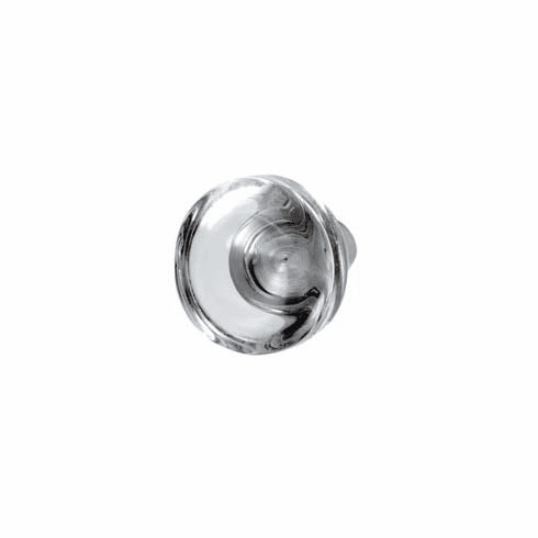 Hafele Knob, Glass & Stainless Steel, Crystalline Collection, 40 mm, Clear & Matt, Item# 135.73.400, 13573400, 135-73-400