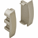 Hafele L-Profile End Cap, Zinc alloy, Impressions Collection, Stainless steel look; Use with 151.86.030, Item# 151.86.089, 15186089, 151-86-089