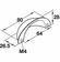 Hafele Cup Handle, Zinc, 64 mm CTC, Matt nickel, Item# 151.90.601, 15190601, 151-90-601
