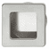 Hafele Inset Handle, Zinc alloy, for glue fixing, square, dim. A: 39 mm, dim. B: 35 mm, nickel plated, brushed, Item# 155.00.010, 15500010, 155-00-010