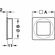 Hafele Inset Handle, Zinc alloy, for glue fixing, square, dim. A: 39 mm, dim. B: 35 mm, nickel plated, brushed, Item# 155.00.010, 15500010, 155-00-010