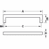 Hafele Handle, Zinc, Vogue Collection, Stainless steel look, 224 mm CTC, Item# 155.00.092, 15500092, 155-00-092