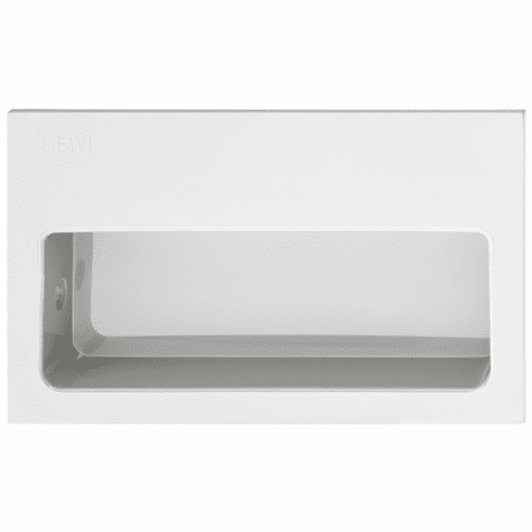Hafele Inset Handle, Polyamide, 100 x 60 x 15 mm (L x H x D), HEWI, For sliding wooden doors, Glossy pure white, Item# 158.88.099, 15888099, 158-88-099