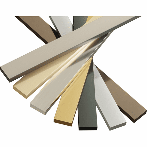 Hafele Cabinet Accent Strap, Aluminum, 3/4" x 1/4" x 72", Polished brass, Item# 194.08.024, 19408024, 194-08-024