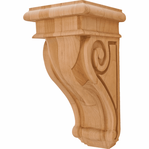 Hafele Corbel, 9 x 4 1/4 x 5" ( H x W x D), Scroll Collection, Cherry, Item# 194.75.640, 19475640, 194-75-640
