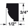 Hafele Moulding, Maple, Egg & Dart 3/4 x 1/2 x 96" (H x D x L), Item# 194.79.111, 19479111, 194-79-111