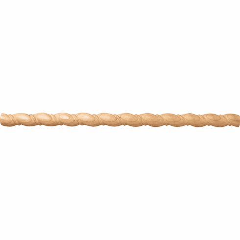 Hafele Moulding, 11/16" x 5/16" x 96" (H x D x L), Rope Collection, Beech, Item# 194.79.321, 19479321, 194-79-321