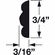 Hafele Moulding, 3/4" x 3/16" x 96" (H x D x L), Cherry, Item# 194.79.609, 19479609, 194-79-609