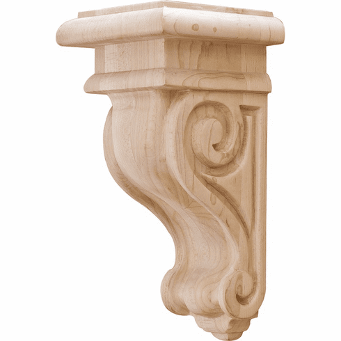 Hafele Corbel, 6" x 2 7/8" x 3" (H x W x D), Scroll Collection, Maple, Item# 198.13.120, 19813120, 198-13-120