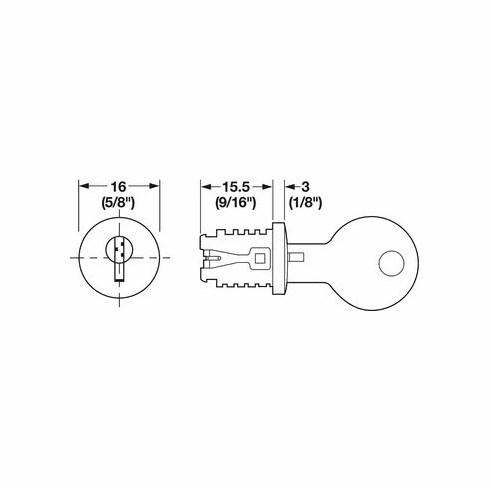 Hafele Snap-In Lock Core, Keyed Alike Timberline- modular removable ...