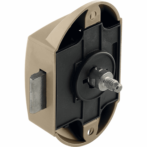 Hafele Push-Lock, Hafele Push-Lock, can be operated from one side, Without Catch Bolt, nickel-plated matt, lacquered, plastic, Item# 211.63.642, 21163642, 211-63-642