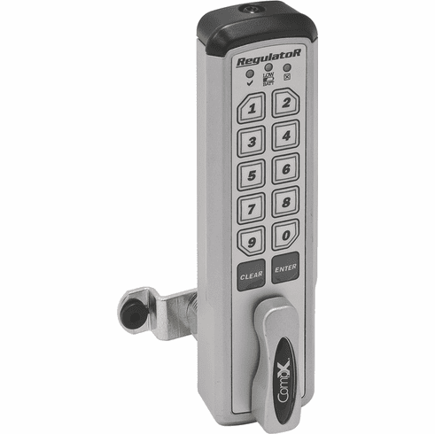 Hafele Regulator Keypad Lock, Manual Locking, RegulatoR -, Vertical, with lever on bottom, 1 3/16" cylinder length, Item# 231.97.053, 23197053, 231-97-053