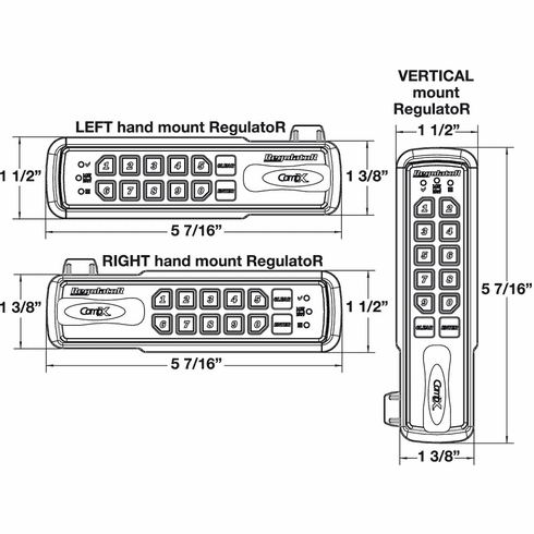 Hafele Regulator Keypad Lock, Self-Locking, RegulatoR -, Vertical, with lever on bottom, 1 3/16" cylinder length, Item# 231.97.153, 23197153, 231-97-153