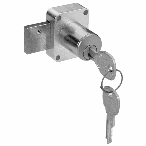 Hafele Cabinet Door Lock, Keyed Alike, National Lock - High Security, Brushed chrome, key #107, Item# 232.14.403, 23214403, 232-14-403