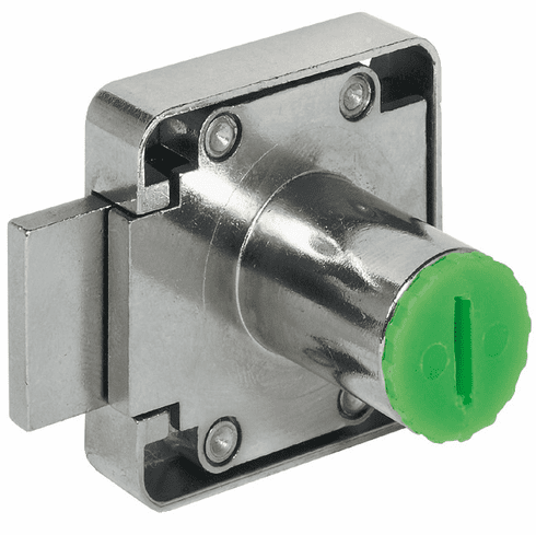 Hafele Deadbolt Rim Lock, Hafele Symo, backset 25mm, bolt travel 22.5mm, For combination with Symo cylinder removable core, Drawer version, Item# 232.25.620, 23225620, 232-25-620