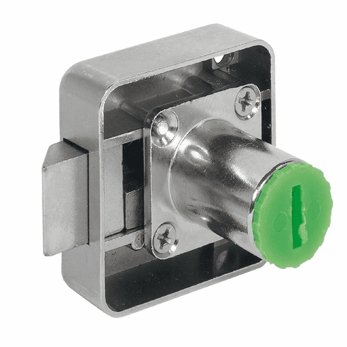 Hafele Spring Bolt Rim Lock, 25 mm (1") Backset, For combination with Symo cylinder removable core, Drawer version, Item# 232.37.625, 23237625, 232-37-625