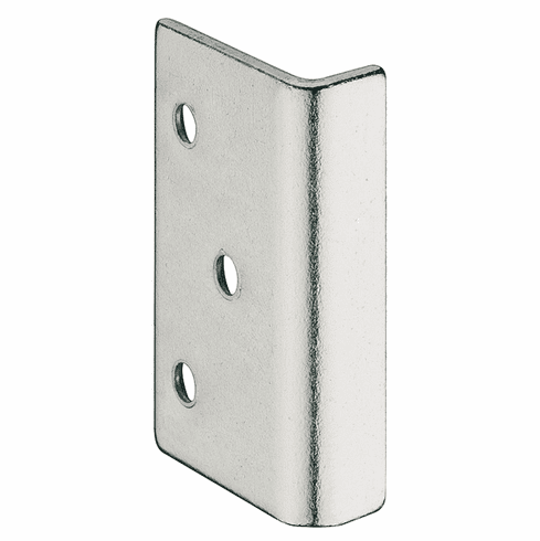 Hafele Angled striking plate, for SYMO 3000 Spring Bolt Rim Lock, Steel nickel plated, Nickel-plated, Item# 232.37.991, 23237991, 232-37-991