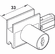 Hafele Lock housing, with Cylinder, Keyed Alike, for Slido F-Line14 25A, zinc alloy, chrome matt, Item# 233.02.420, 23302420, 233-02-420