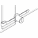 Hafele Glass Sliding Door Lock, Symo 3000, For combination with Symo cylinder removable core, Housing: Zinc alloy, matt nickel plated, rack: Stainless steel, Item# 233.44.600, 23344600, 233-44-600
