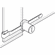 Hafele Glass Sliding Door Lock, Symo 3000, For combination with Symo cylinder removable core, Housing: Zinc alloy, matt nickel plated, rack: Stainless steel, Item# 233.44.600, 23344600, 233-44-600