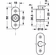 Hafele Sliding Door Lock, Symo 3000, For combination with Symo cylinder removable core, Closure direction: A (right), Item# 234.67.610, 23467610, 234-67-610
