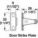 Hafele Door Strike Plate, StealthLock, Item# 237.56.988, 23756988, 237-56-988