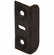 Hafele Strike Plate, Steel, 33 x 12 mm, Black, Item# 239.40.301, 23940301, 239-40-301