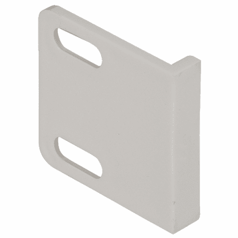 Hafele Strike Plate, for Series Drilled Holes with Adjustment Slots, White, Item# 239.44.774, 23944774, 239-44-774