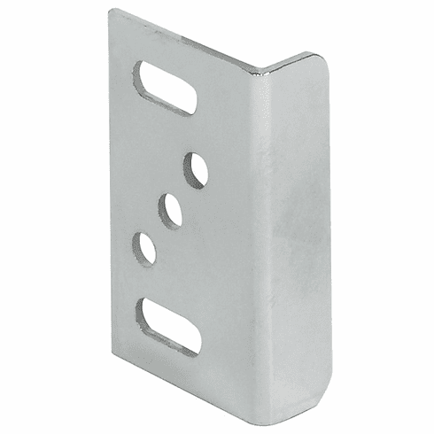Hafele Strike Plate, Angled, with Adjustment Slots, suitable for LL 100 LockerLock, Nickel-plated, Item# 239.47.604, 23947604, 239-47-604