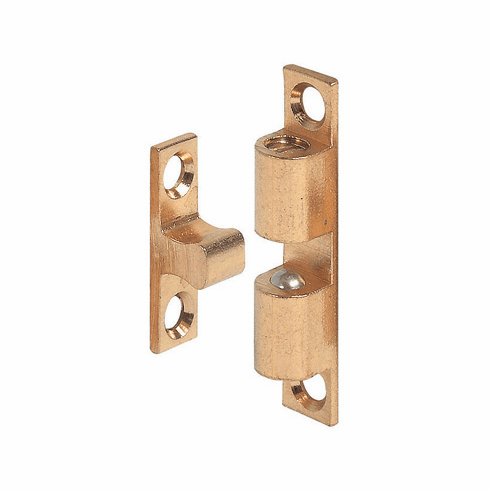 Hafele Twin Ball Catch, Brass, Catch height: 60 mm, polished brass, Item# 244.20.120, 24420120, 244-20-120