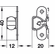 Hafele Spring Catch, Screw-Mounted, (W x D x H): 20 x 12 x 40 mm, Item# 245.06.509, 24506509, 245-06-509