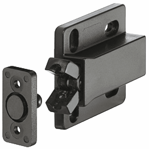 Hafele Pressure Catch, 8 kg Pull, Black, Item# 245.50.310, 24550310, 245-50-310