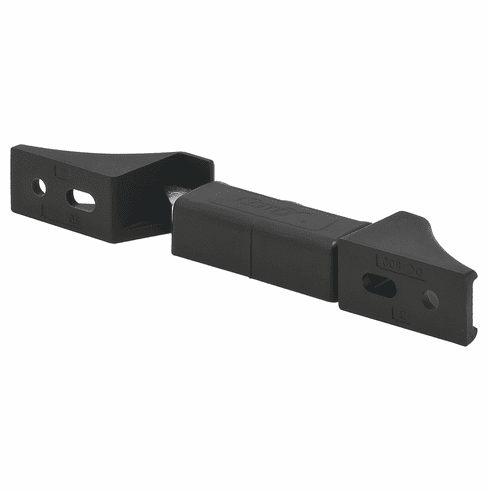 Hafele Double Door Latch Kit, Plastic, Black, for left hand, Item# 245.58.301, 24558301, 245-58-301
