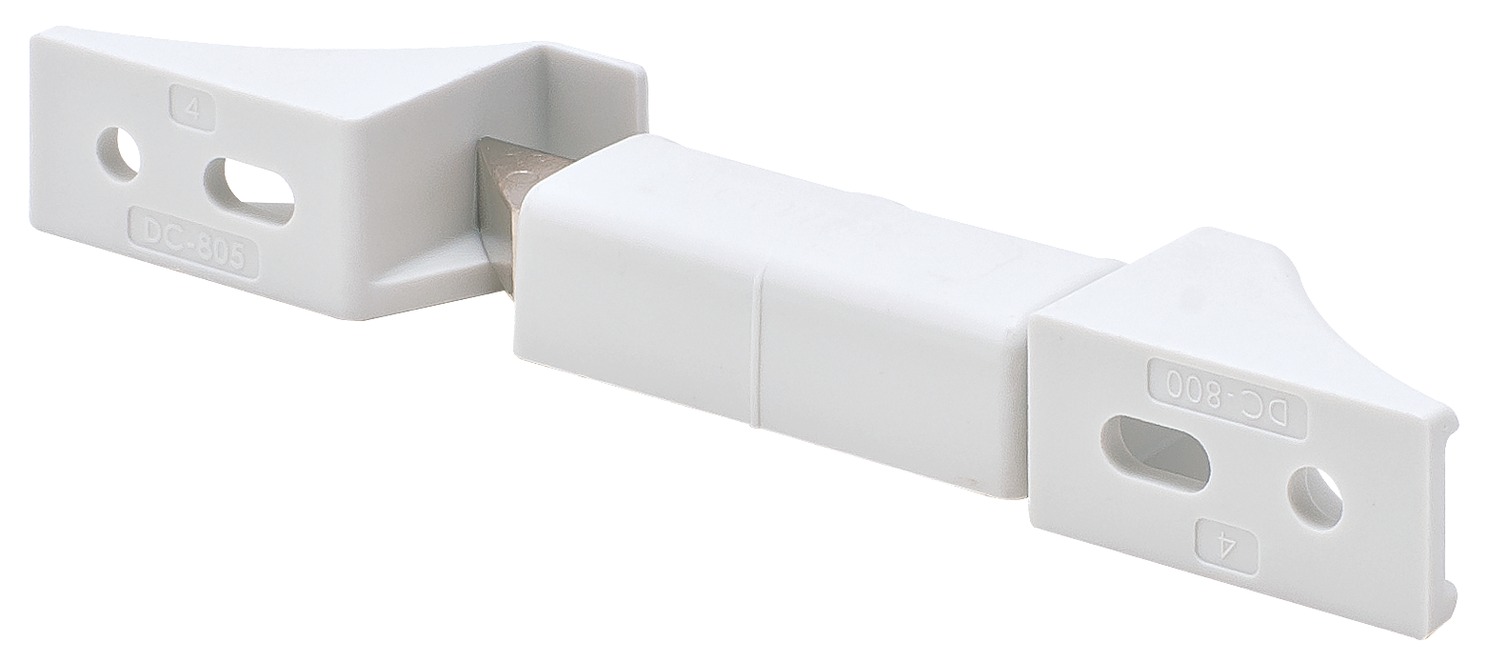 Hafele Double Door Latch Kit, Plastic White, for right hand