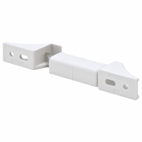 Hafele Double Door Latch Kit, Plastic, White, for left hand, Item# 245.58.701, 24558701, 245-58-701