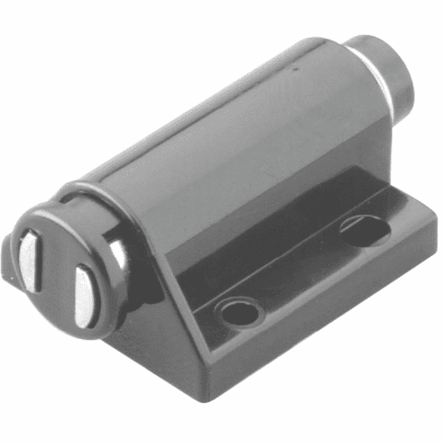 Hafele Magnetic Pressure Push Latch, 0.5 kg Pull, Black, Item# 245.60.389, 24560389, 245-60-389