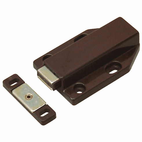 Hafele Magnetic Pressure Push Latch, 2.4 kg Pull, Brown, Item# 245.61.140, 24561140, 245-61-140