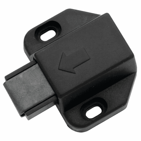 Hafele Magnetic Pressure Push Latch, 1.2 kg Pull, Black, Item# 245.75.310, 24575310, 245-75-310