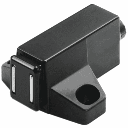 Hafele Magnetic Pressure Push Latch, 40 x 42 mm, 1 kg Pull, Black, Item# 245.81.310, 24581310, 245-81-310