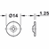 Hafele Counterplate, for magnetic catches, for screw fixing, 14 mm, steel, Item# 246.03.790, 24603790, 246-03-790