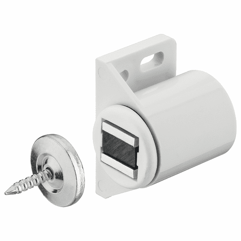 Hafele Magnetic Catch, 3-4 kg Holding Power, for wooden doors, White, Item# 246.09.730, 24609730, 246-09-730