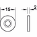 Hafele Magnetic Catch, 2.5â€“3.5 kg Pull, for 13.6 mm Drill Hole, For press fitting, White, Item# 246.19.701, 24619701, 246-19-701