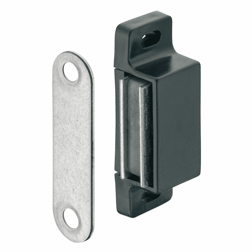 Hafele Magnetic Catch, 3 - 4 kg Pull, For screw fixing, Black, Item# 246.29.301, 24629301, 246-29-301